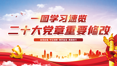 党建风自信自强守正创新党章重要速览展板