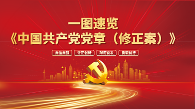 一图一图速览修正案二十大党的章程重要速览展板