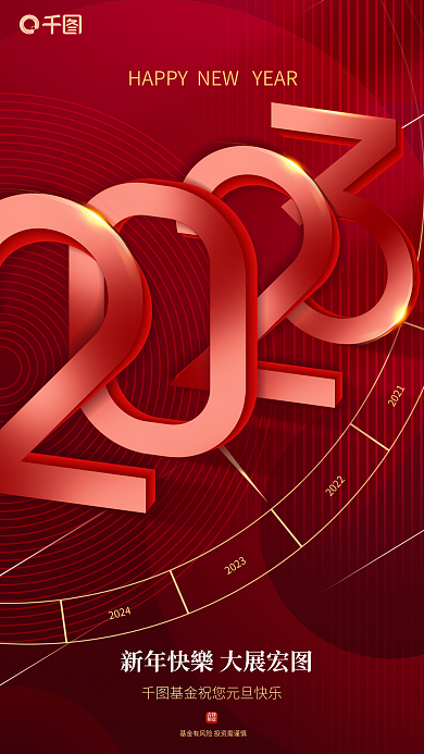 创意立体字20212022元旦借势海报