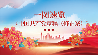 党建风一图速览修正案的章程重要速览展板