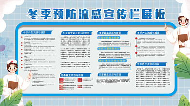 冬季预防展板