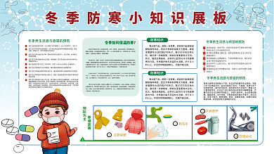 冬季防寒会出现换小知识展板