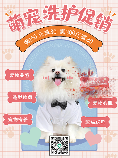 宠物美容满150宠物美容暖心服务