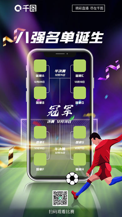 世界杯晋级国家A半决赛名单海报