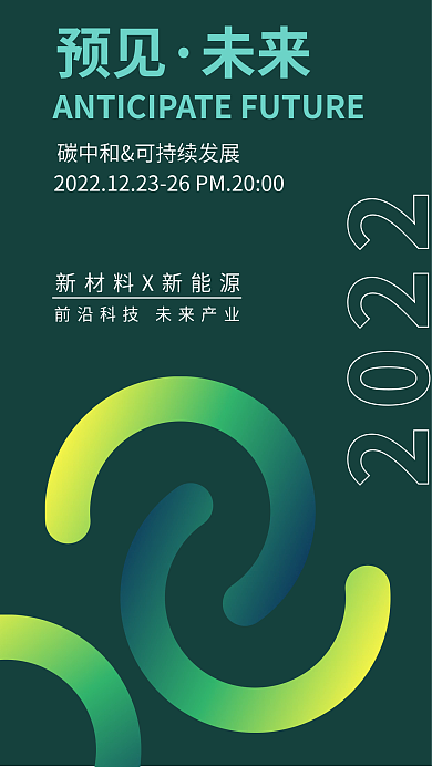 碳中和预见未来海报