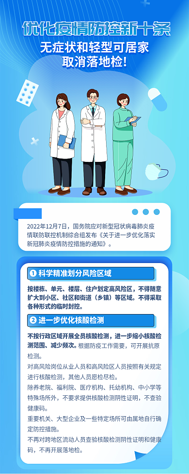 优化疫情取消落地检除养老院十条通知公益医疗手机长图
