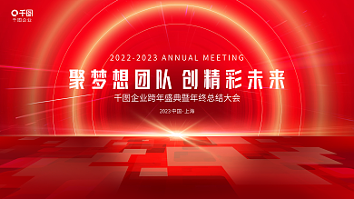 商务大气上海企业元旦跨年年会盛典背景展板