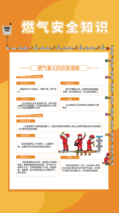 燃气使用切断气源断气灭火安全知识