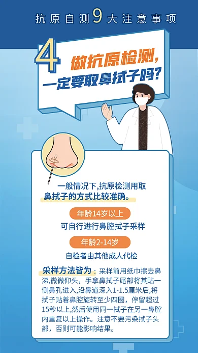 抗原自测做抗原检测新冠阳性自测指南海报