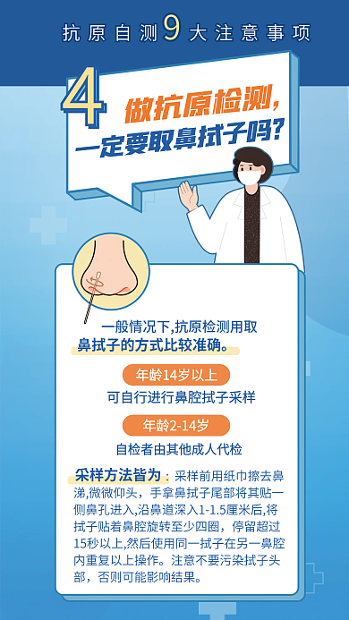 抗原自测做抗原检测新冠阳性自测指南海报