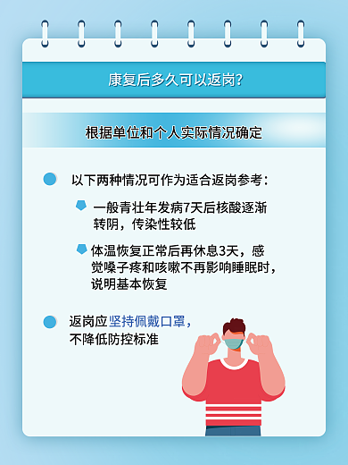 简约蓝色健康指南公益海报