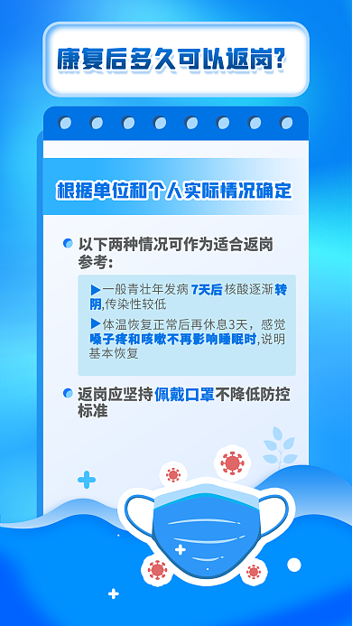 新冠疫情过到阳康康复指南公益海报
