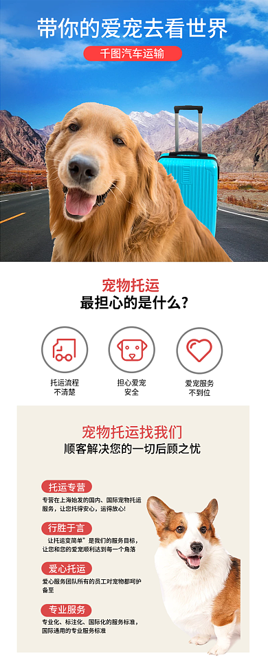 宠物新春宠物托运汽车运输便利服务促销宣传