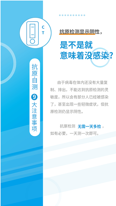 蓝色简约是不是就排出抗原自测9大注意事项