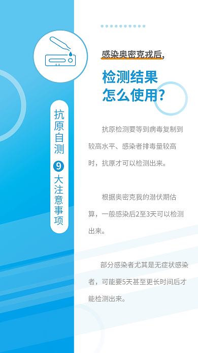 蓝色简约检测结果怎么使用抗原自测9大注意事项