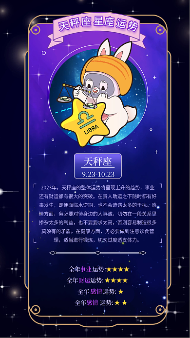十二星座2023年感情方面运势海报