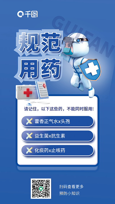 医疗健康规范用药规范用药小贴士3d海报