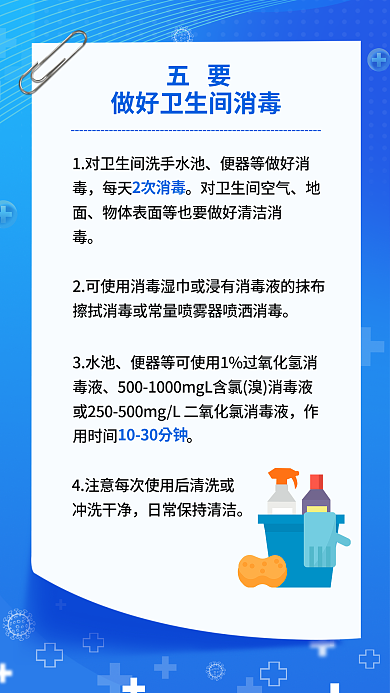 重点场所五要3水池消毒六要六不要公益海报