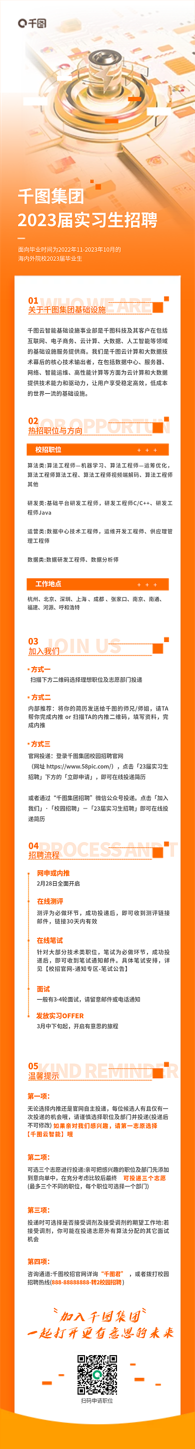 大数据企业2023毕业生招聘宣传信息长图