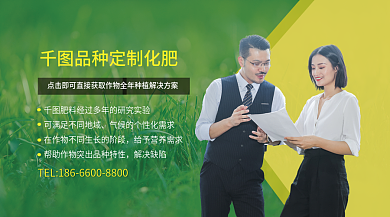 绿色简约解决缺陷肥解决方案banner