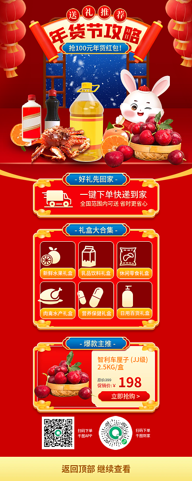 新年超市25KG盒促销价促销h5