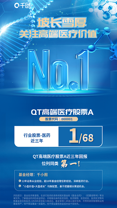 科技风0102医疗基金宣传海报