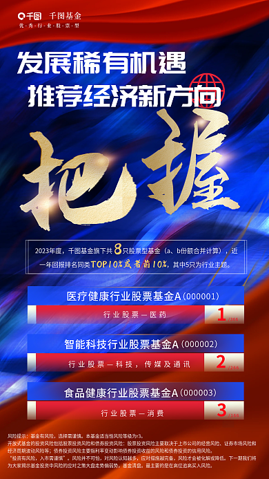 大气高端基金366股票型基金宣传海报