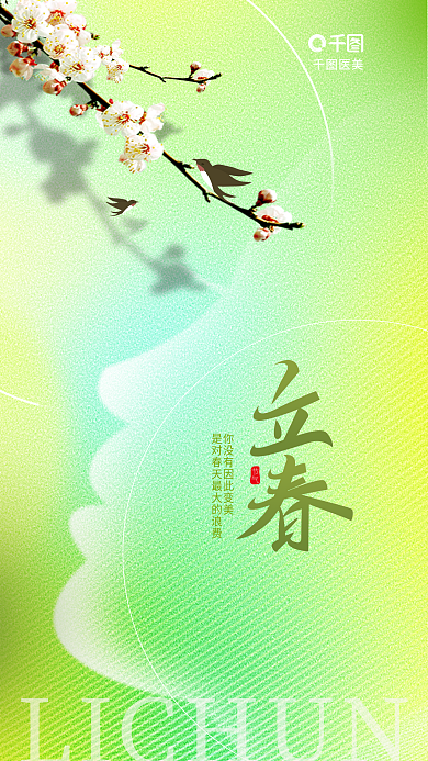 简约风节气医美医美美容人物轮廓创意海报