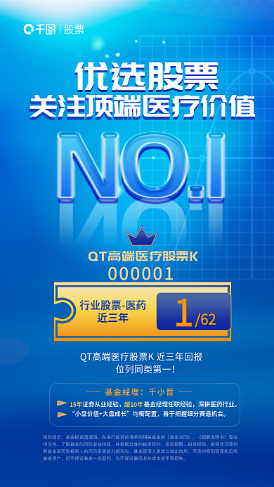 简约金融NO1股票金融优秀股票基金宣传海报