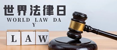 世界法律日法律棕色摄影图公众号首图
