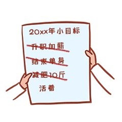 千库编辑原创元素2020年小目标插画元素