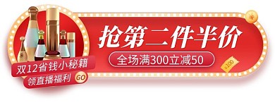 双12优惠券渐变电商胶囊