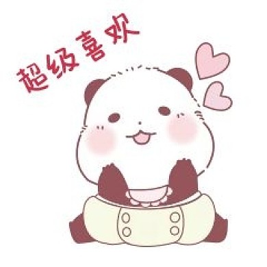 矢量手绘卡通可爱卖萌熊猫表情