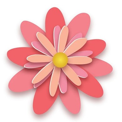 粉色立体花朵剪纸装饰妇女节三八公众号次图新媒体