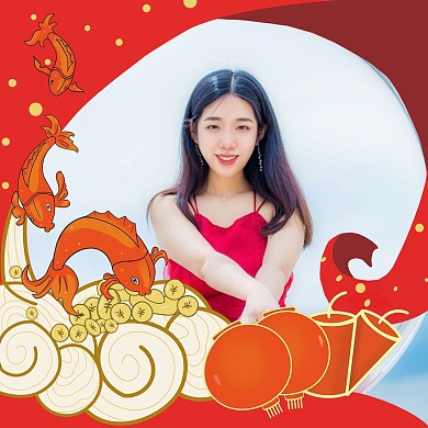 新年喜庆头像框