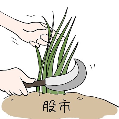 股市炒股割韭菜表情包
