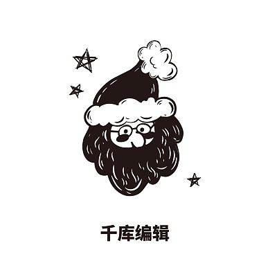 圣诞圣诞节剪影剪纸贴纸