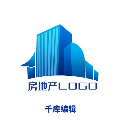 蓝色建筑LOGO