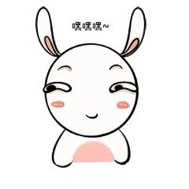 卡通小白兔坏笑表情