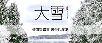 大雪雪景白色简约新媒体公众号首图