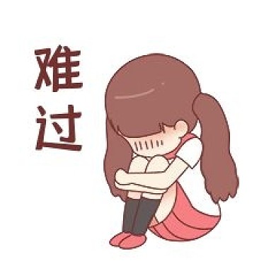 千库编辑原创元素美女难过表情包