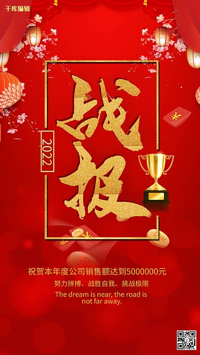 战报红色创意年度战报海报