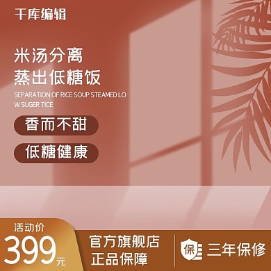 家用电器电饭锅深色简约电商主图