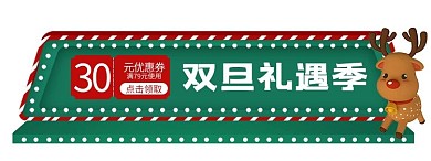 双旦礼遇季胶囊图标签电商胶囊图banner