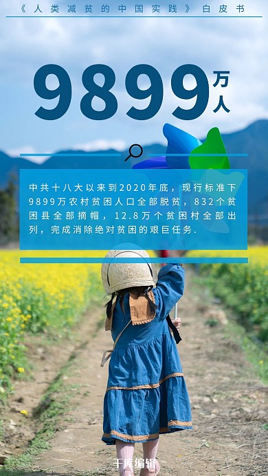 中国脱贫成果数字新闻摄影图大字海报