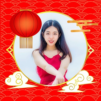 新年喜庆头像框