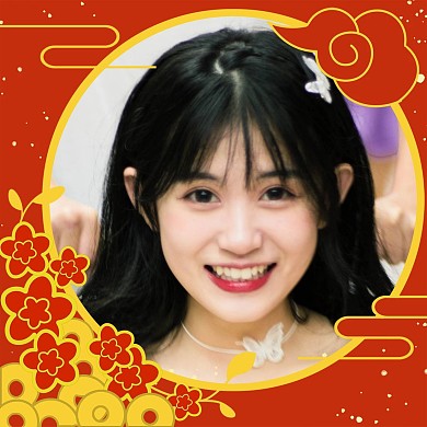 春节梅花头像框