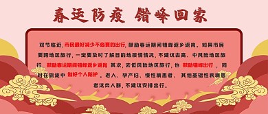 防疫错峰回家错峰红中国图