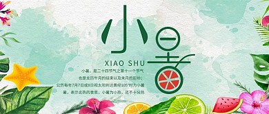 小暑小清新风公众号封面图