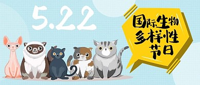国际生物多样性节日插画风公众号首图